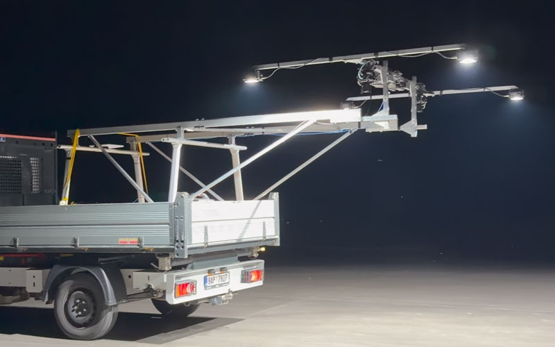 NGI vehicle-mounted imaging hardware on an airfield